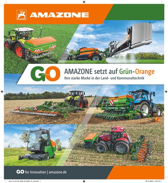 GO AMAZONE setzt auf Grün-Orange, 210x230, 4c, de