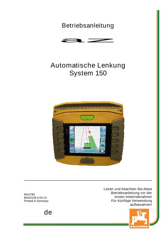 Betriebsanleitung Automatische Lenkung 150