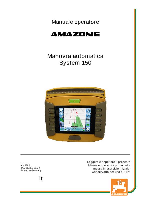 Manuale di intruzioni Manovra automatica System 150