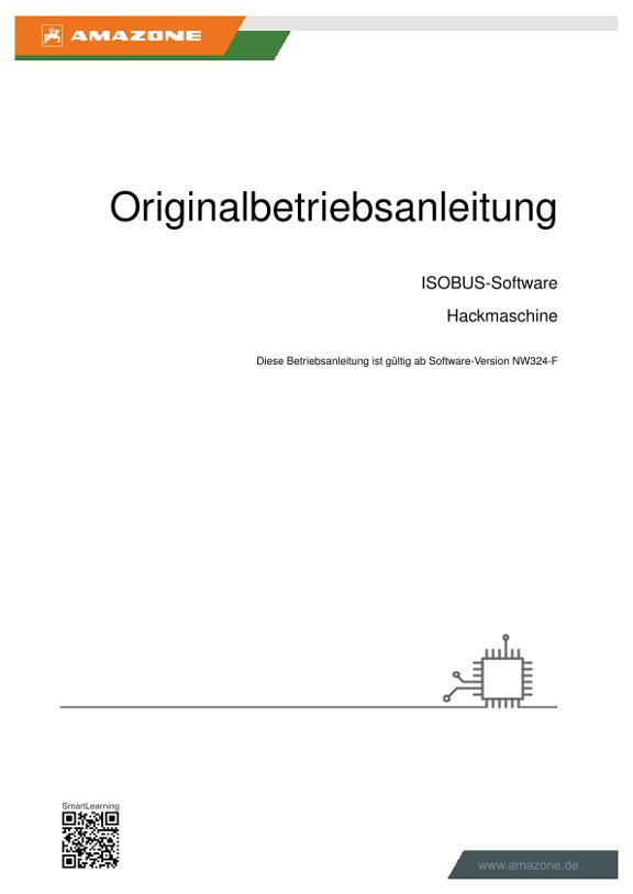 Betriebsanleitung Amazone ISOBUS-Software Hackmaschine