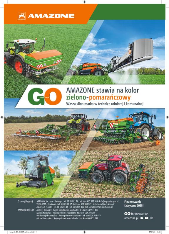 Anzeige „AMAZONE stawia na kolor zielono-pomarańczowy“, A4, 4c, pl