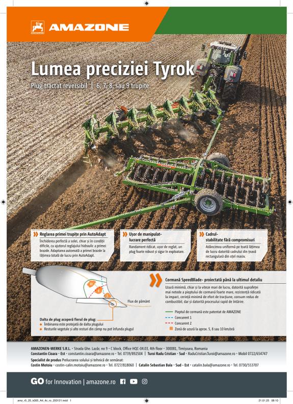 Anzeige „Lumea preciziei Tyrok“, A4, 4c, ro