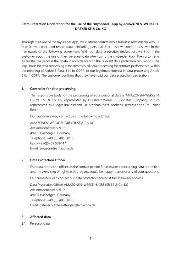 Privacy Policy mySeeder APP
