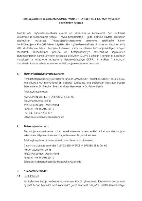 Privacy Policy mySeeder APP