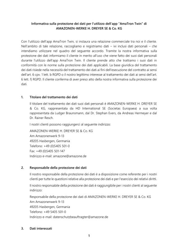 Privacy Policy AmaTron Twin APP