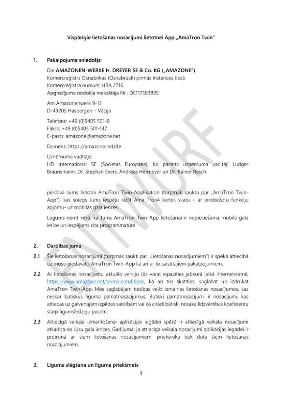 Privacy Policy AmaTron Twin APP