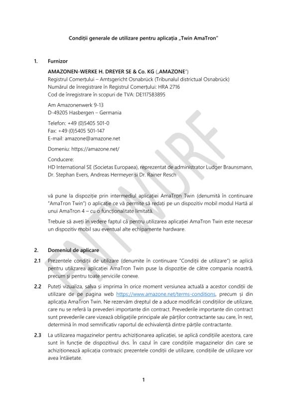 Privacy Policy AmaTron Twin APP