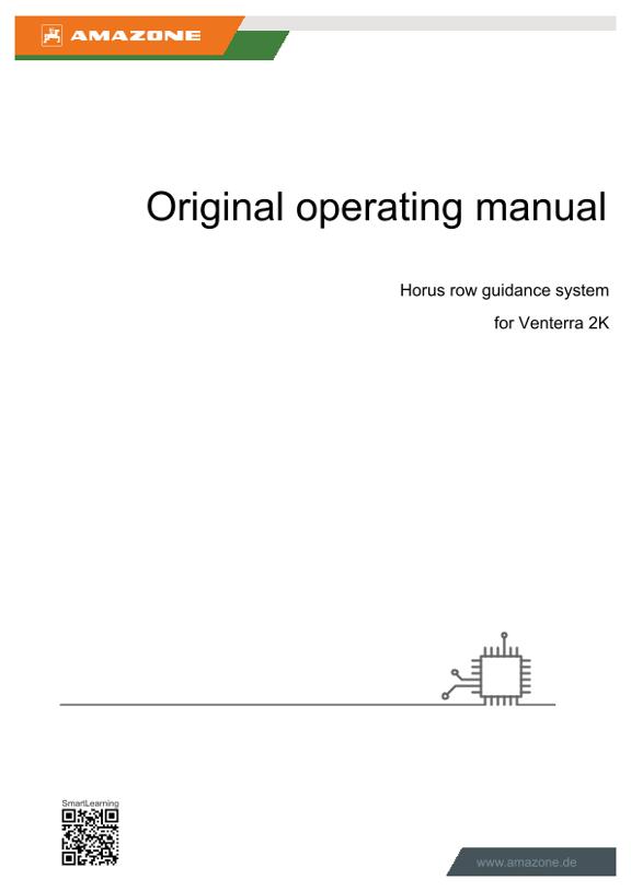Operation manual Horus row guidance system