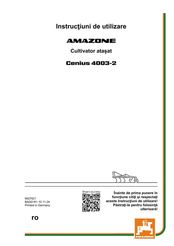 Instrucţiuni de utilizare CENIUS 4003-2 SUPER/SPECIAL