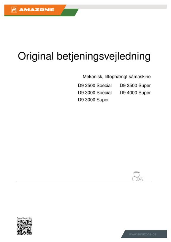Brugsanvisning D9-25/3/35/4000 SUPER / SPECIAL