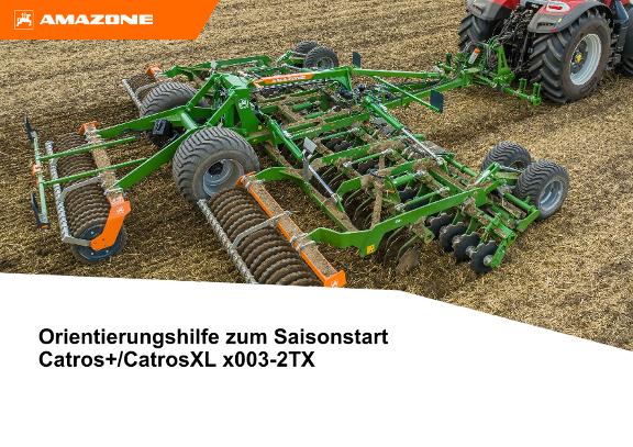 Orientierungshilfe zum Saisonstart Catros+/CatrosXL x003-2TX