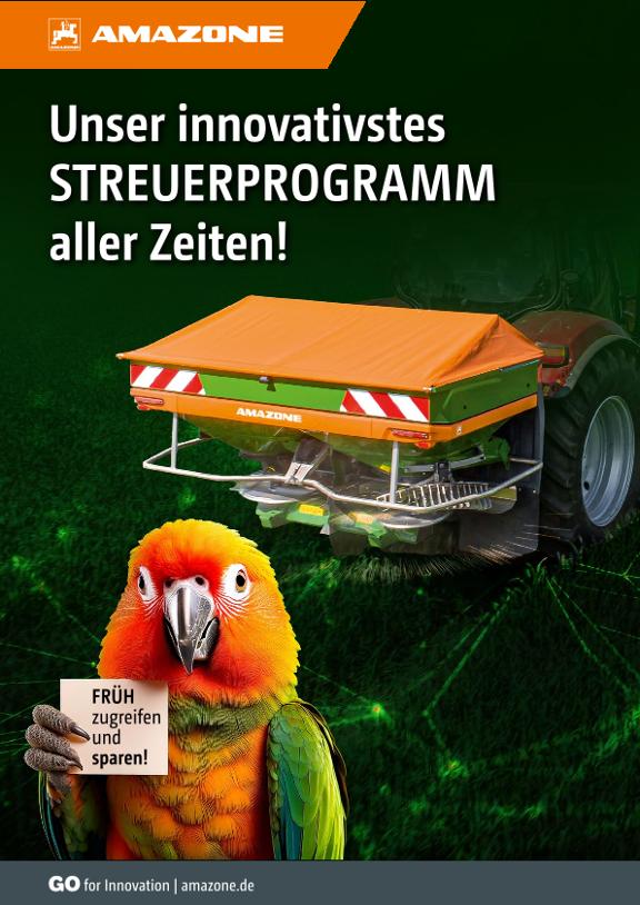 Flyer Early-Bird-Aktion "Unser innovativstes Streuerprogramm aller Zeiten!"
