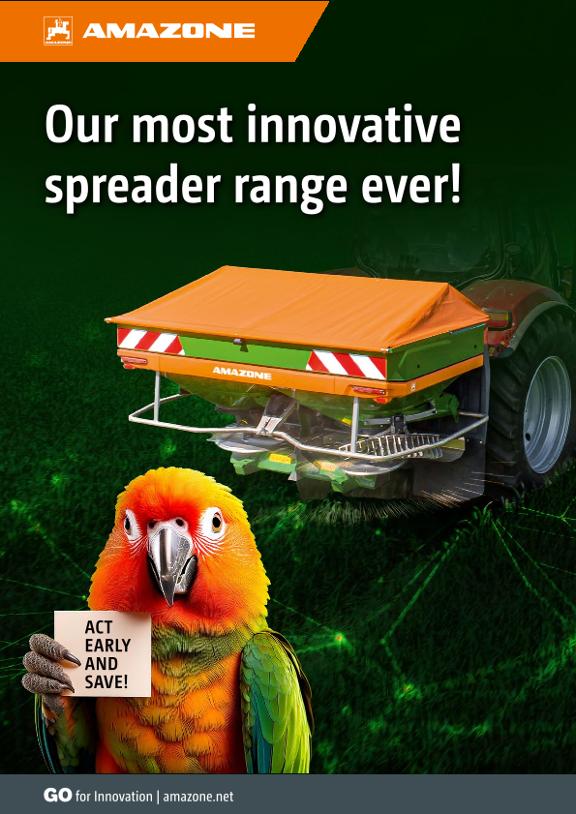 Leaflet Early-Bird-Campain "Our most innovative spreader range ever!"