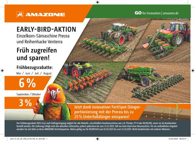 Anzeige EARLY-BIRD-AKTION Precea und Venterra, j210x148, 4c, de