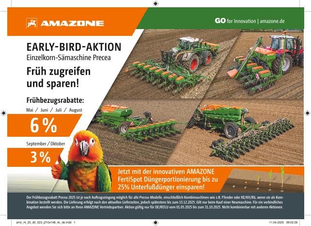 Anzeige EARLY-BIRD-AKTION Precea, j210x148, 4c, de