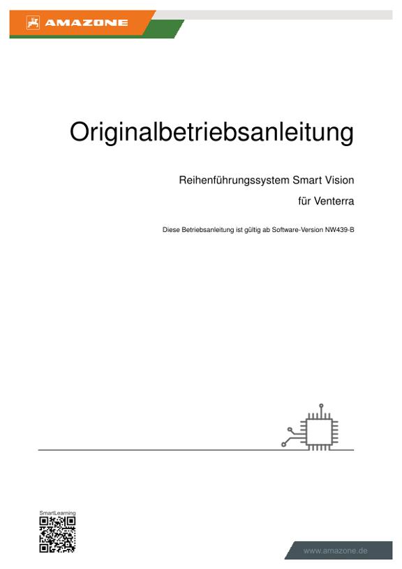 Betriebsanleitung Reihenführungssystem Smart Vision für Venterra