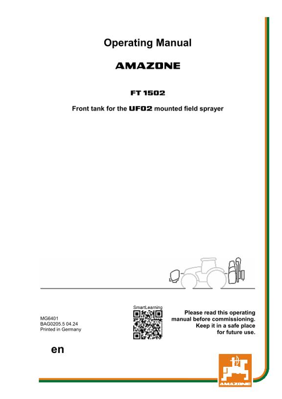 Operation manual FT 1502 