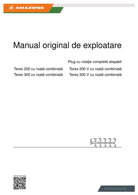 Instrucţiuni de utilizare Teres 200/300 cu roată combi