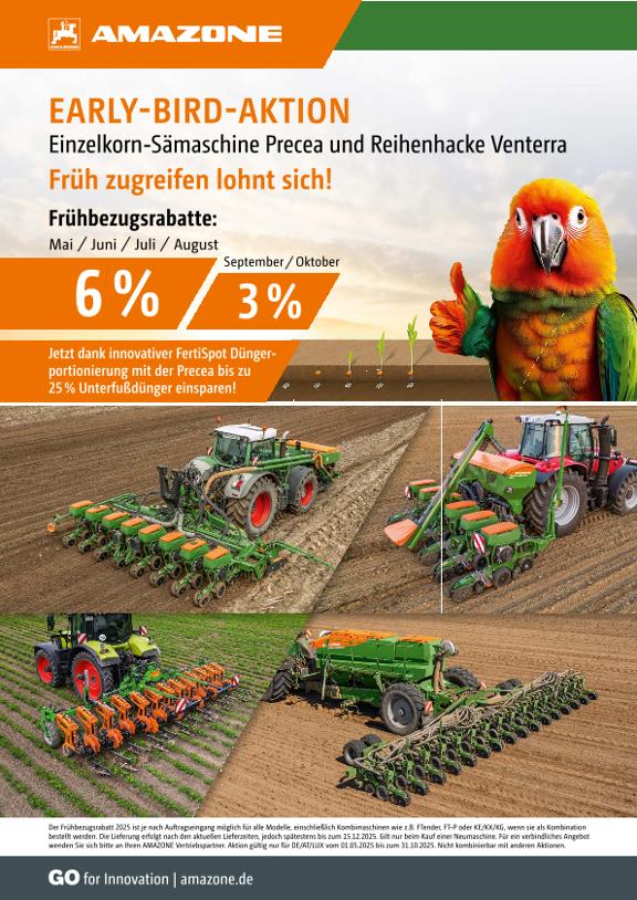 Flyer EARLY-BIRD-AKTION Precea und Venterra
