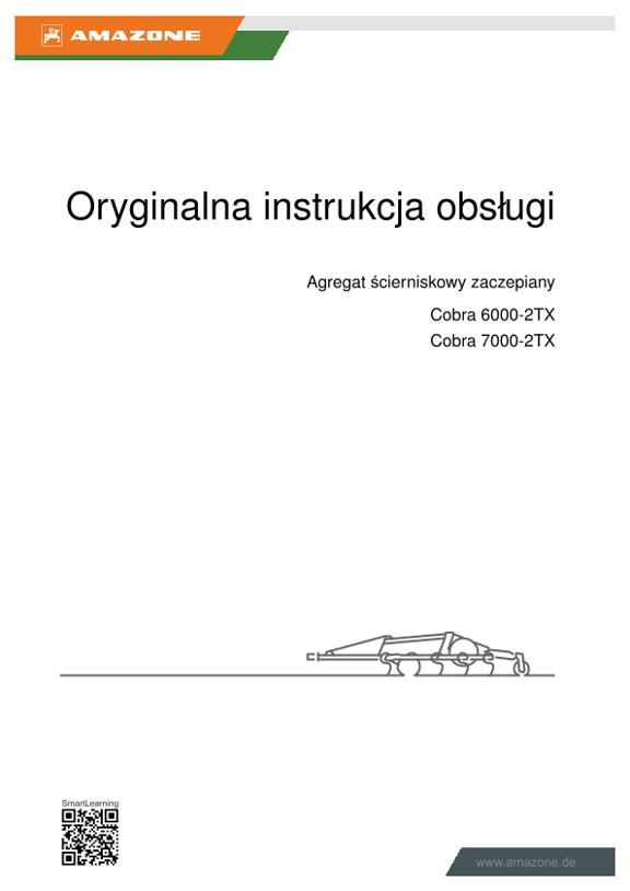 Instrukcja obsługi Agregat ścierniskowy zaczepiany Cobra 6/7000-2TX