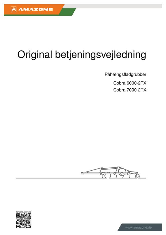 Brugsanvisning Påhængsfladgrubber Cobra 6/7000-2TX