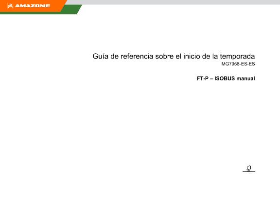 Guía de referencia sobre el inicio de la temporada FTP-ISOBUS manual