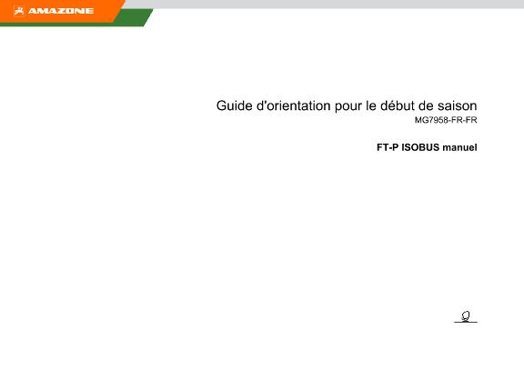 Guide d'orientation pour le début de saison FTP-ISOBUS manuel