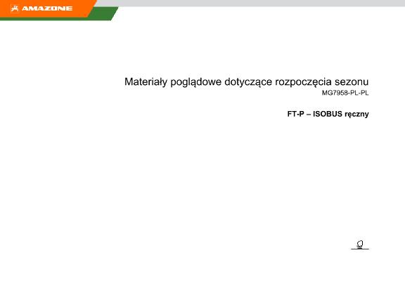Materiały poglądowe dotyczące rozpoczęcia sezonu FTP-ISOBUS ręczny