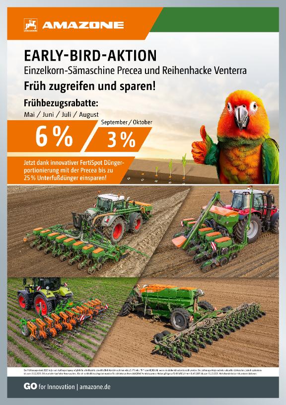 Kundenstopper DINA1 EARLY-BIRD-AKTION Precea und Venterra