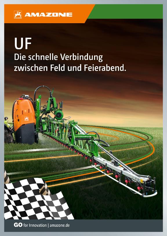 Kundenstopper „UF – Die schnelle Verbindung zwischen Feld und Feierabend“, 594 x 841 mm