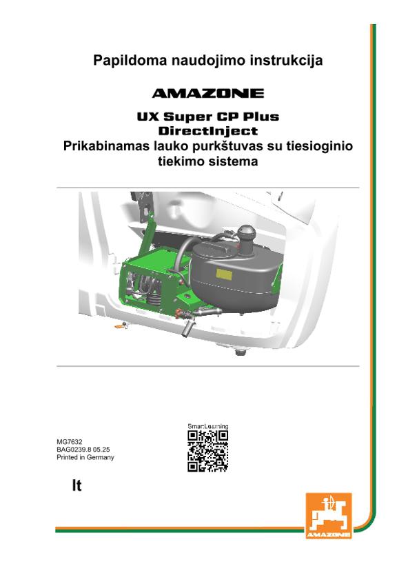Naudojimo instrukcija DirectInject UX00/UX01