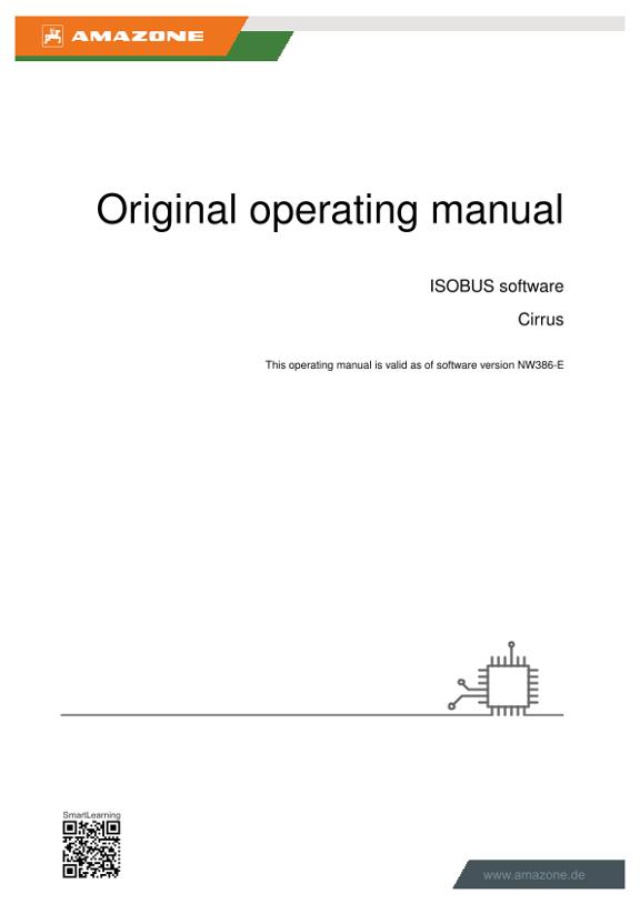 Operation manual ISOBUS software Cirrus 04
