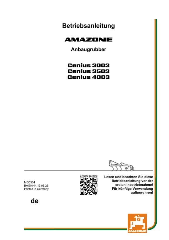 Betriebsanleitung CENIUS 3003/3503/4003 