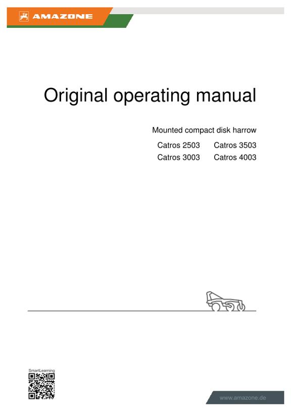 Operation manual Catros/Catros+ 25/30/35/4003 