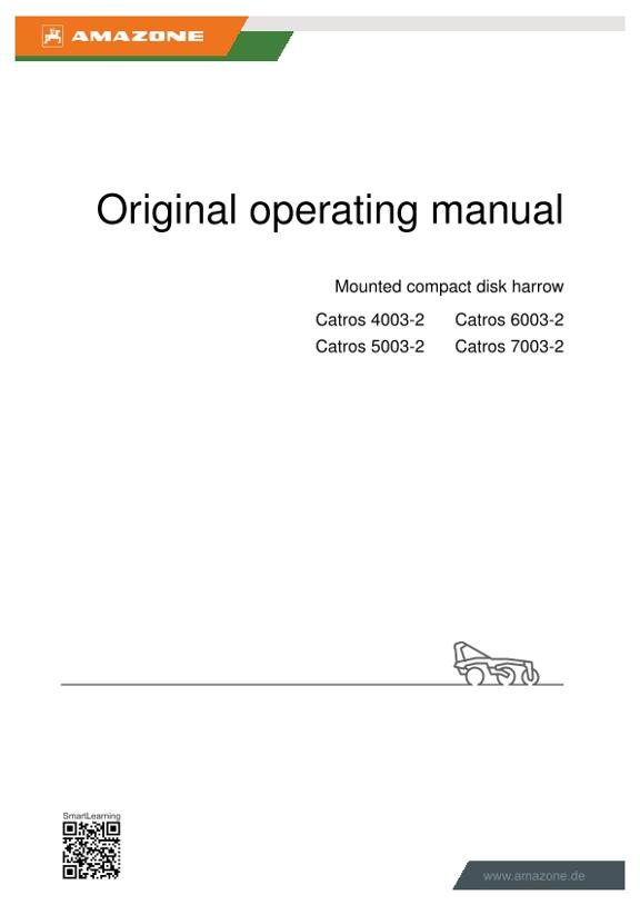 Operation manual Catros 4/5/6/7003-2