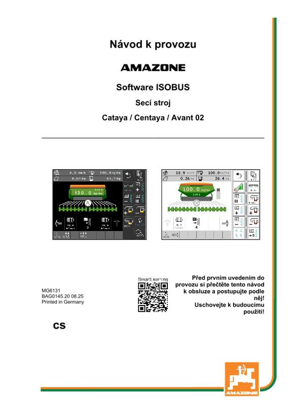Návod na obsluhu ISOBUS SOFTWARE CATAYA/CENTAYA/AVANT02 