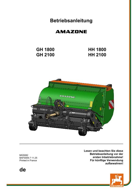 Betriebsanleitung GH HH 1800 / 2100