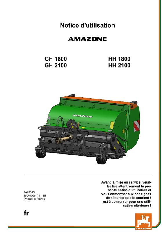 Notice d'utilisation GH HH 1800 / 2100