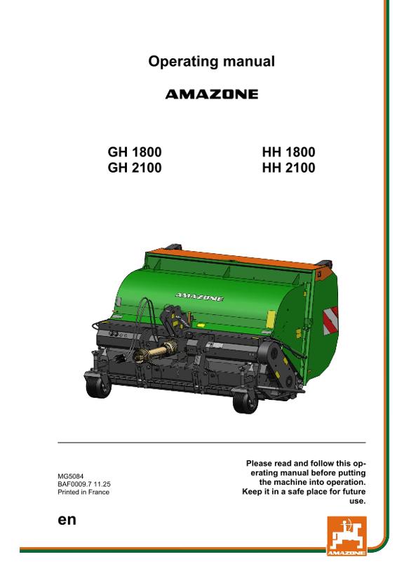 Operation manual GH HH 1800 / 2100