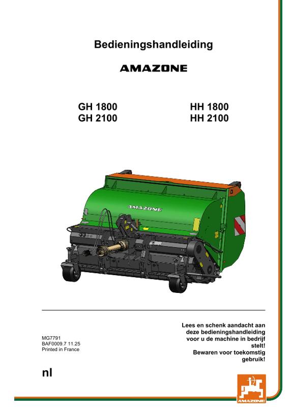 Bedieningshandleiding GH HH 1800 / 2100