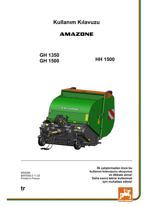 Kullanım kılavuzu GH HH 1350 / 1500