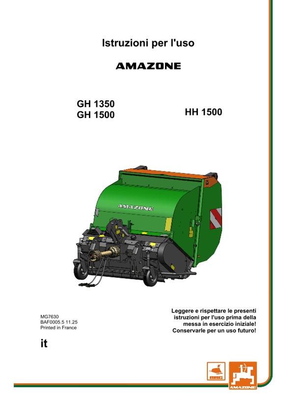 Manuale di intruzioni GH HH 1350 / 1500
