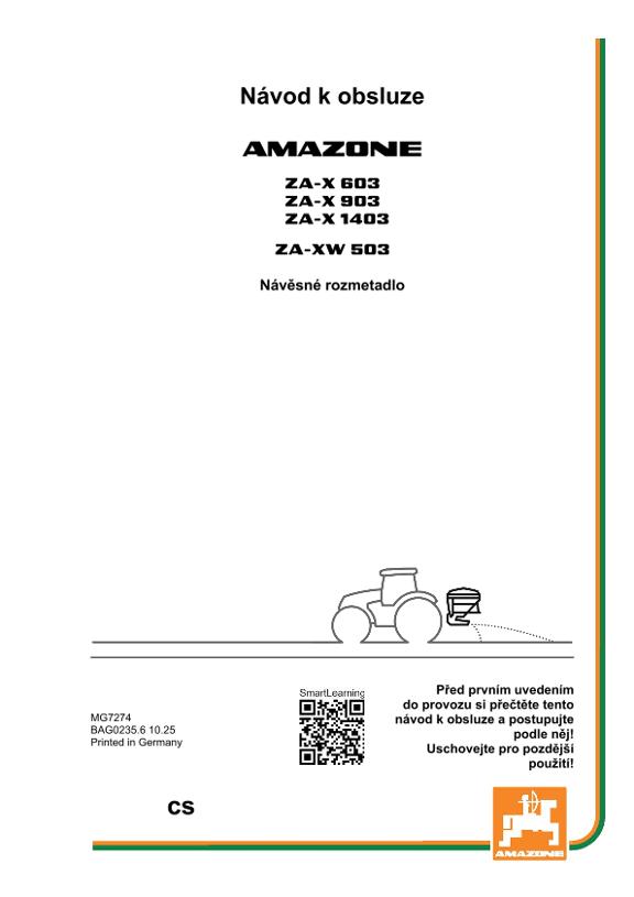 Návod k obsluze ZA-X 5/6/9/1403 CS