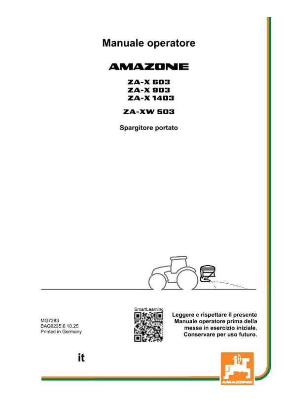 Istruzioni per l'uso ZA-X 5/6/9/1403 IT
