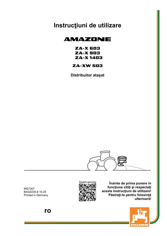 Instrucțiuni de utilizare ZA-X 5/6/9/1403 RO