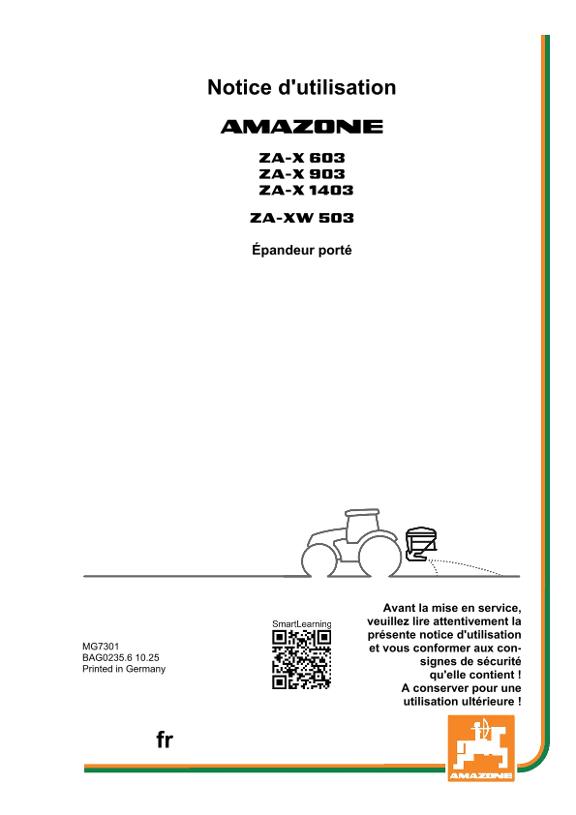 Notice d’utilisation ZA-X 5/6/9/1403 FR