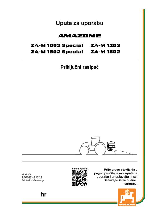 Upute za uporabu ZA-M 10/12/1502 SPECIAL