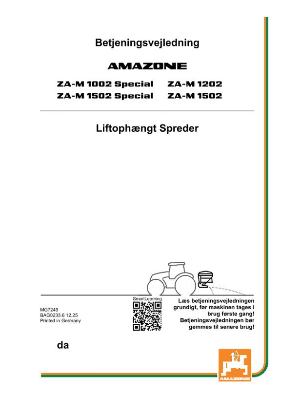 Brugsanvisning ZA-M 10/12/1502 SPECIAL