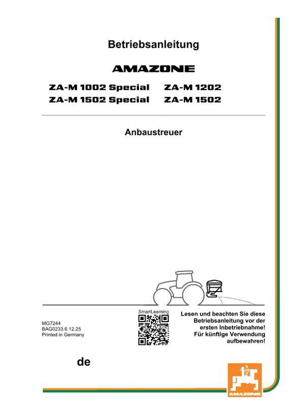 Betriebsanleitung ZA-M 10/12/1502 SPECIAL