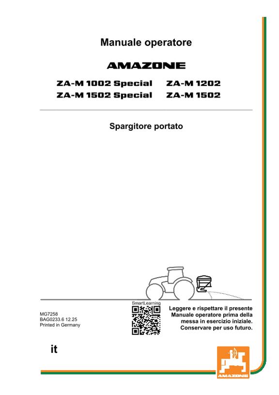 Istruzioni per l'uso ZA-M 10/12/1502 SPECIAL